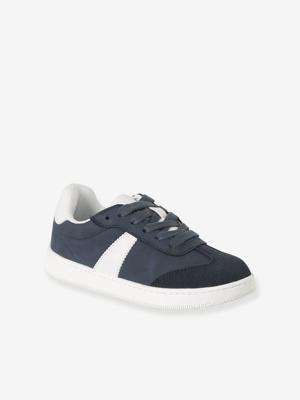 Baskets met veters en rits voor kinderen marineblauw
