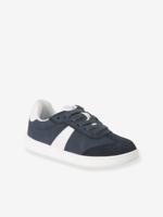 Baskets met veters en rits voor kinderen marineblauw - thumbnail