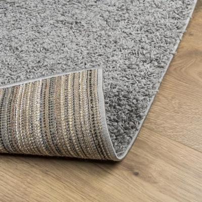 VidaXL Vloerkleed pamplona shaggy hoogpolig modern 80x250 cm grijs