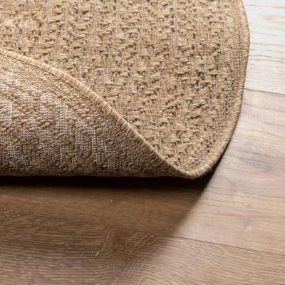 Vloerkleed 90 cm voor binnen en buiten jute look - thumbnail
