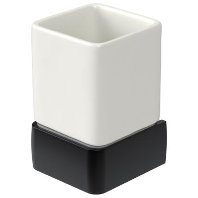 Bekerhouder Haceka Aline Black 7,4x11,4 cm Keramiek Mat Zwart Haceka