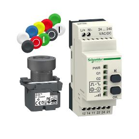 Schneider Electric XB5RFA02 XB5RFA02 Combi-apparaat afstandsbediening Plat (Ø) 22.5 mm Zwart 1 stuk(s) Piece