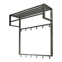 Industriële Kapstok 'Terry' 80cm, met 2 x 6 haken (excl. hangers) - thumbnail