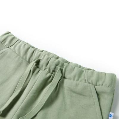 Kindershorts met trekkoord 116 lichtkaki - thumbnail