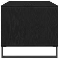 Salontafel with Drawer Zwart eiken 90 x 49 x 45 cm Bewerkt hout - thumbnail