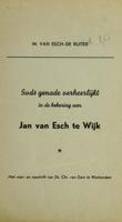 Gods genade verheerlijkt in de bekering van Jan van Esch te Wijk - M. van Esch- de Ruiter - ebook - thumbnail