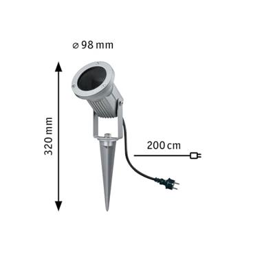 Paulmann 93751 Special Line LED-tuinspot LED GU10 28 W Aluminium (geborsteld) Paulmann 93751 Special Line LED-tuinspot LED GU10 28 W Aluminium (geborsteld)