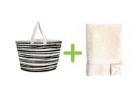 Bo Weevil Strandtas + badlaken (100x180 cm) - naturel - thumbnail