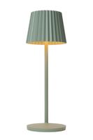 Lucide JUSTINE - Oplaadbare Tafellamp Binnen/Buiten - Accu/Batterij - LED Dimb. - 1x2W 2700K - IP54 - Met draadloos oplaadstation - Groen - thumbnail