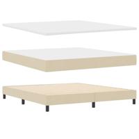 Boxspringbed met matras met hoofdeinde Crème 180 x 200 cm Stof - thumbnail