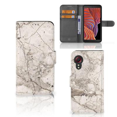 Samsung Galaxy Xcover 5 | Bookcase | Marmer Beige