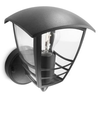 CREEK-Wandmontage Outdoor Sconce H20cm Zwart Philips