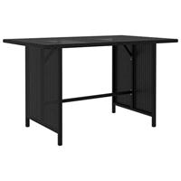 Tuintafel 110x70x65 cm poly rattan zwart - thumbnail