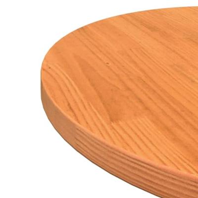 Tafelblad rond 50x2,5 cm massief grenenhout wasbruin