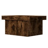 Salontafel 80x55x40 cm bewerkt hout gerookt eikenkleurig - thumbnail