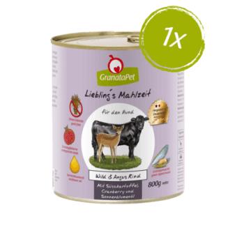 GRANATAPET Liebling's Mahlzeit Venison and angus beef - natvoer voor honden - 800g