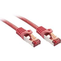 LINDY 47365 RJ45 Netwerkkabel, patchkabel CAT 6 S/FTP 3.00 m Rood 1 stuk(s) - thumbnail
