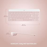 Logitech MK470 Slim Combo toetsenbord Inclusief muis RF Draadloos QWERTY US International Roze - thumbnail