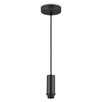 Fabric Hanglamp - 10/10/230 cm - inclusief de zwarte hanger en stoffen snoer - Met E27 lamphouder - Voor Lampenkap met doorsnede max.55cm - Voor Slaapkamers en Woonkamers - thumbnail