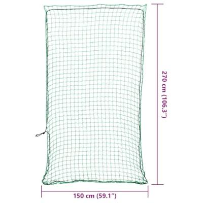 VidaXL Aanhangwagennet elastisch touw 2,7x1,5 m polypropeen groen