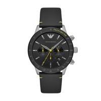 Horlogeband Armani AR11325 Leder Zwart 22mm - thumbnail