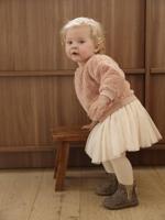 Babyset sweater + rok roze (poederkleur) - thumbnail