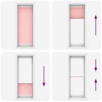 Pliss rolgordijn 75x200 cm stofbreedte 74,4 cm polyester roze - thumbnail