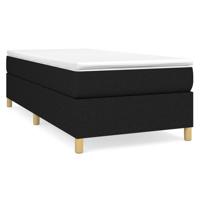 Boxspring met matras stof zwart 90x190 cm - thumbnail