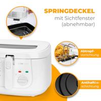 Clatronic FR 3771 Enkel 2,5 l 1800 W Frituurpan Wit - thumbnail