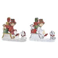 Kerstversiering DKD Home Decor Hars (14,5 x 7 x 12,5 cm) (2 Stuks) - thumbnail