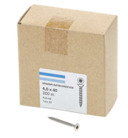 Hoenderdaal Spaanplaatschroef Rvs-A2 Pk Torx TX20 4.0X40 | 200 stuks - 0206.30.25603 - thumbnail