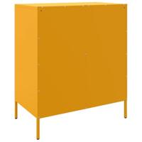 Dressoir 68x39x79 cm staal mosterdgeel - thumbnail