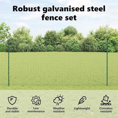 VidaXL Afrasteringspaal 22 pcs groen 180 cm staal VidaXL Afrasteringspaal 22 pcs groen 180 cm staal