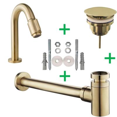 Wiesbaden Caral Victoria Fonteinkraanset Geborsteld Messing