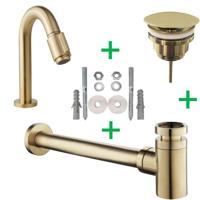 Wiesbaden Caral Victoria Fonteinkraanset Geborsteld Messing - thumbnail