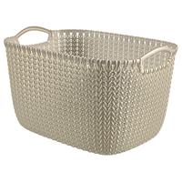 Curver opbergmand knit-look 19l wit - thumbnail
