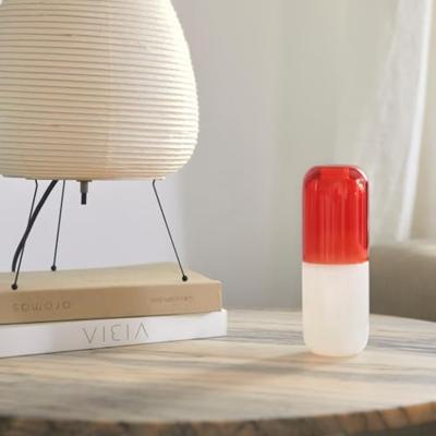 Bottle & Glass Water Pill 550 ml white/red Bottle & Glass Water Pill 550 ml white/red