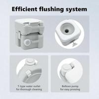 VidaXL Camping toilet grijs en wit 41,5 x 36,5 x 42 cm polyetheen - thumbnail