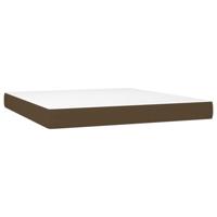 Boxspring met matras stof donkerbruin 180x200 cm - thumbnail