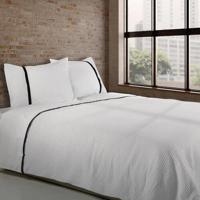 Dommelin Dommelin Dekbedovertrek Bari Percal 200TC Wit-Zwart 140x200/220 cm - thumbnail