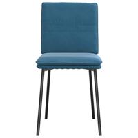 Eetkamerstoelen 6 st fluweel blauw - thumbnail