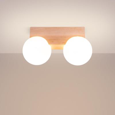 Plafondlamp BULBO 2 naturel hout Plafondlamp BULBO 2 naturel hout