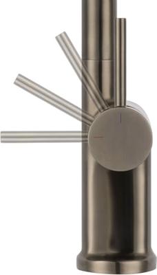 Ben Navan industriële wastafelkraan geborsteld zwart