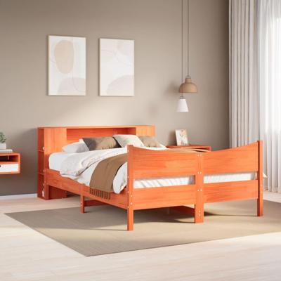 Bedframe zonder matras massief grenenhout wasbruin 160x200 cm Bedframe zonder matras massief grenenhout wasbruin 160x200 cm