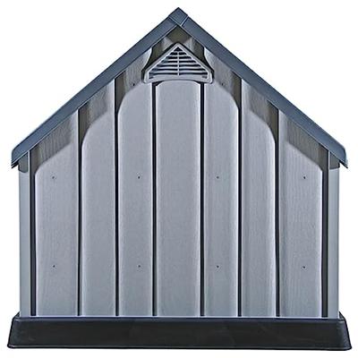 Hondenhok 92x87x91 cm kunststof grijs