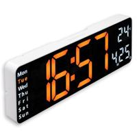 Hama Digitale Wandklok Santa Cruz Thermometer/Groot Display/Wit - thumbnail