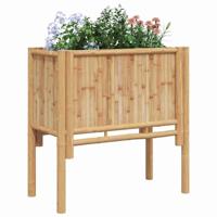 Verhoogde plantenbak Bruin 70 x 35 x 70 cm Bamboe - thumbnail
