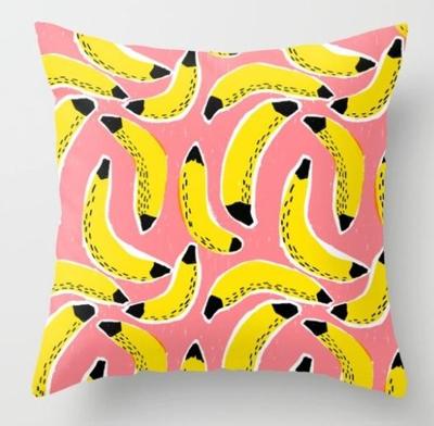 2 stuks 45x45cm geel gestreepte kussensloop geometrische gooien kussen kussensloop afdrukken Cushion kussen zaak slaapkamer Office grootte: 450 * 450