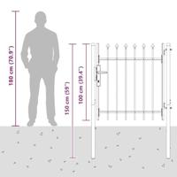Hekpoort Grijs 100 x 100 cm Poedercoated staal - thumbnail