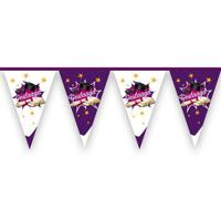 Vlaggenlijn geslaagd paars - 6 meter - thumbnail